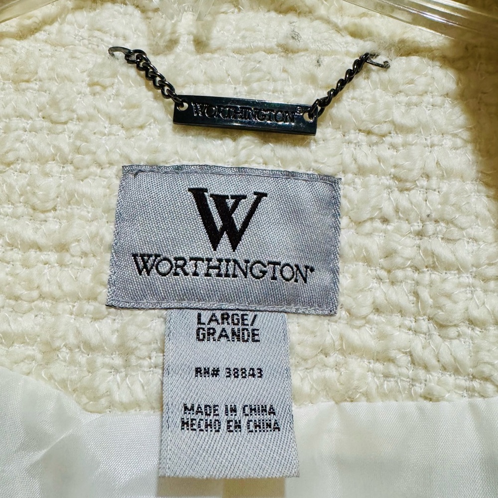 Worthington Cream Wool Blend Coat - Picture 2 of 6